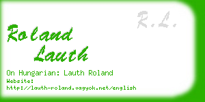 roland lauth business card